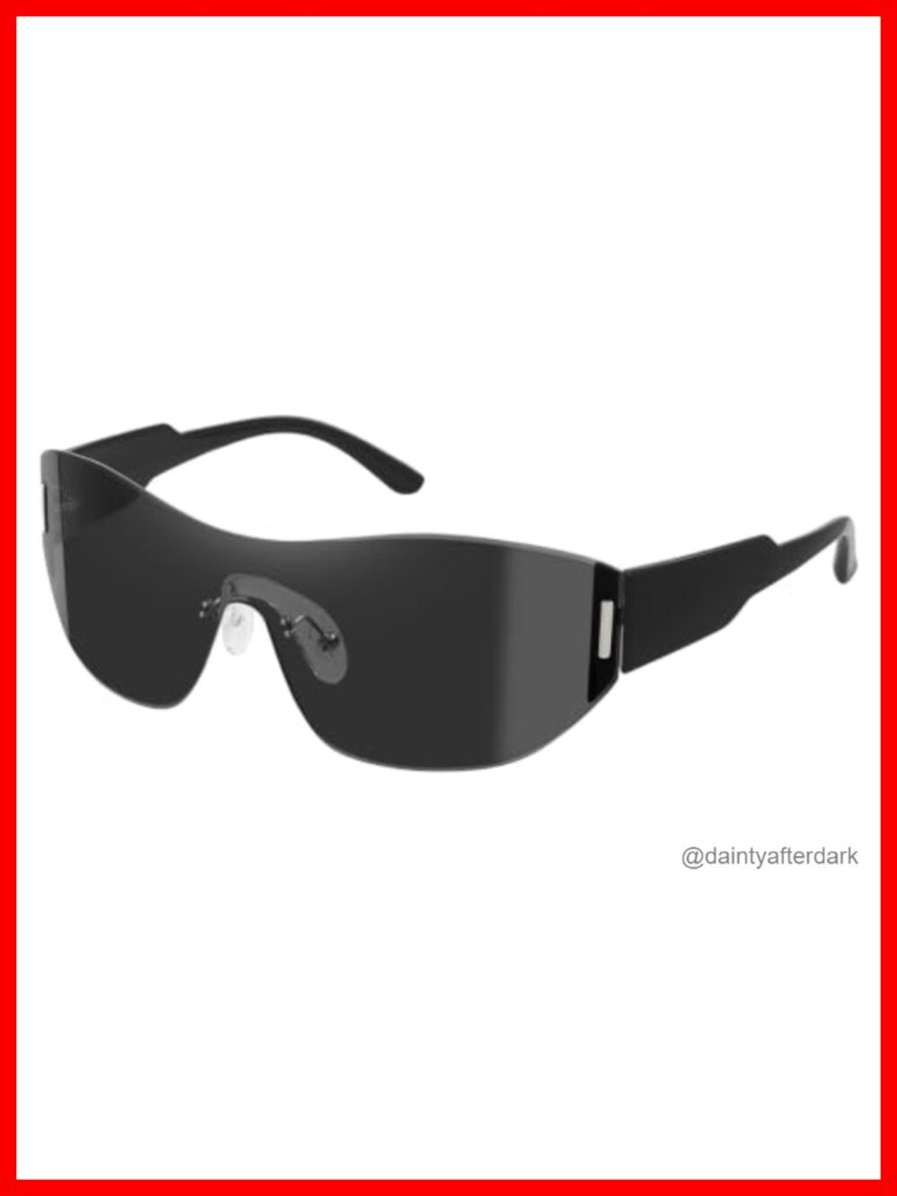 Rimless Shield Sunglasses Wrap Around Futuristic UV400